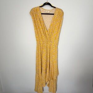 Anthropologie Yellow High Low Dress